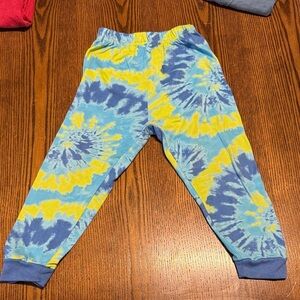 George Kids Tie-Dye Sweatpants - Blue and Yellow